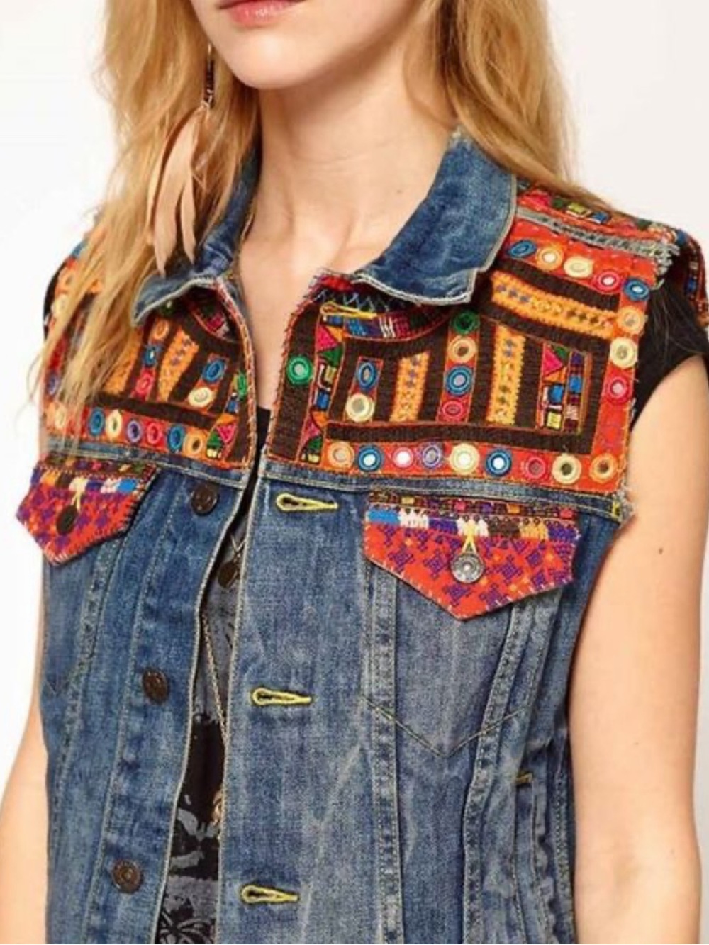 Denim & Supply Ralph Lauren Blue Denim Embroidered Jacket - Picture 2 of 10